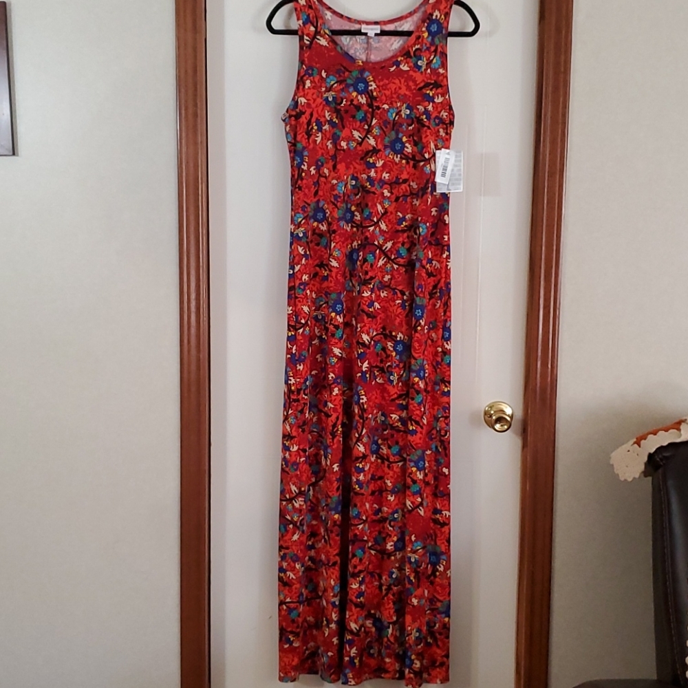 NWT Lularoe Floral Dani Maxi Tank Dress - Large